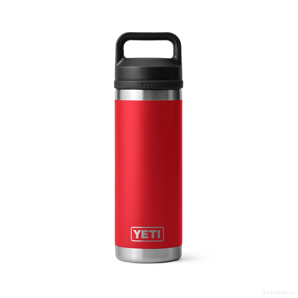 YETI RAMBLER 18OZ BOTTLE WITH CHUG RESCUE RED